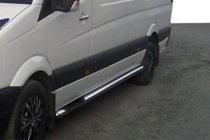 Mercedes Sprinter W907/W910 2018- гг. Боковые трубы (2 шт., нержавейка) фото 1