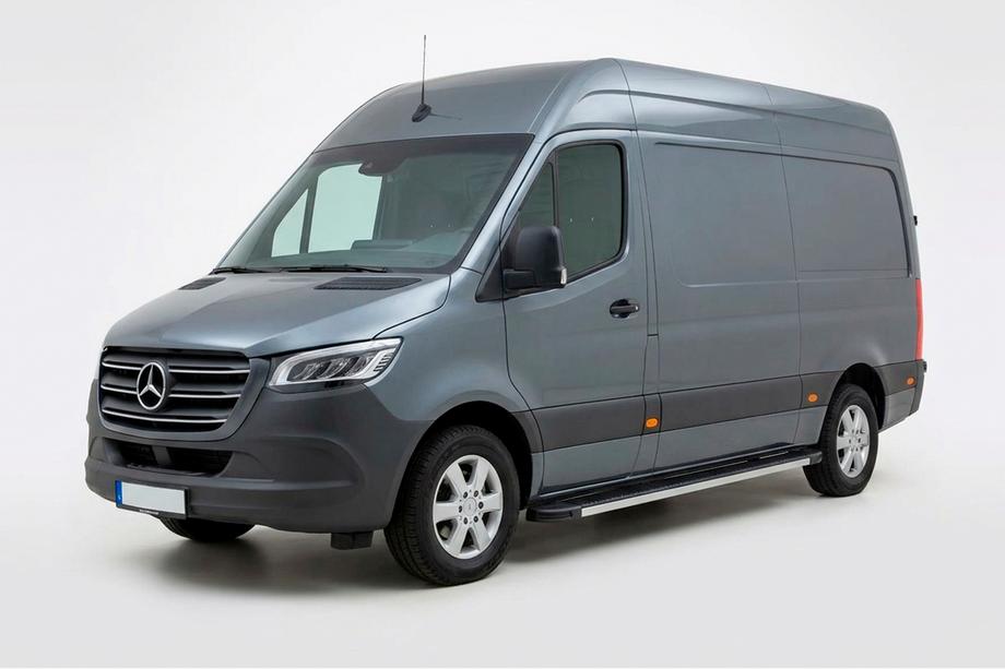 Mercedes Sprinter W907/W910 2018- гг. Боковые Подножки Maya V1 (2 шт., Алюминий) Image