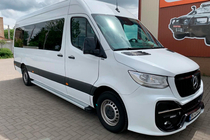 Mercedes Sprinter W907/W910 2018- гг. Боковые Подножки Maya V2 (2 шт., Алюминий) фото 3
