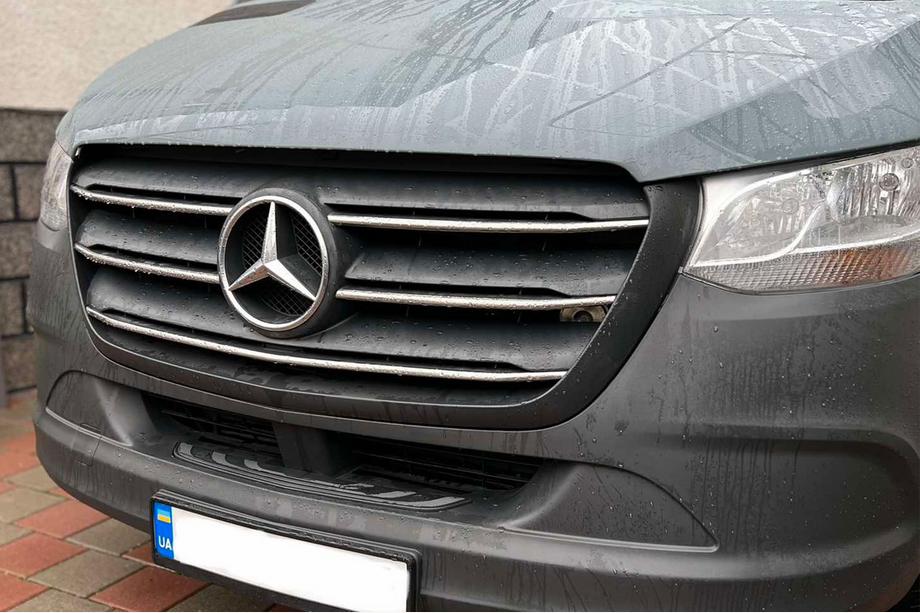 Mercedes Sprinter W907/W910 2018- гг. Хром Накладки на Решетку (5 шт, Нержавеющая Сталь) OmsaLine - Итальянская Нержавейка Image