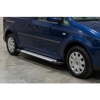 Боковые пороги X5-тип (2 шт., алюминий) Volkswagen Caddy 2010-2015 гг. фото 1