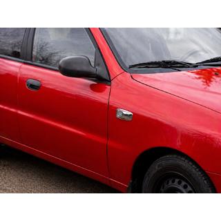 Хромированные Накладки на Боковые Повторители Прямоугольные (2 шт, ABS) Daewoo Lanos 1998-2017 гг. фото 1