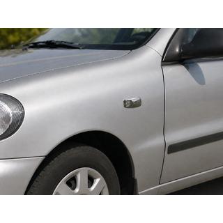 Хромированные Накладки на Боковые Повторители Прямоугольные (2 шт, ABS) Daewoo Lanos 1998-2017 гг. фото 2