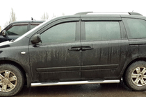 Kia Carnival 2002-2013 гг. Боковые трубы (2 шт., нержавейка) фото 1
