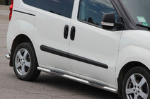 Opel Combo 2012-2018 гг. Боковые трубы (2 шт., нержавейка) 70 мм, короткая база фото 1