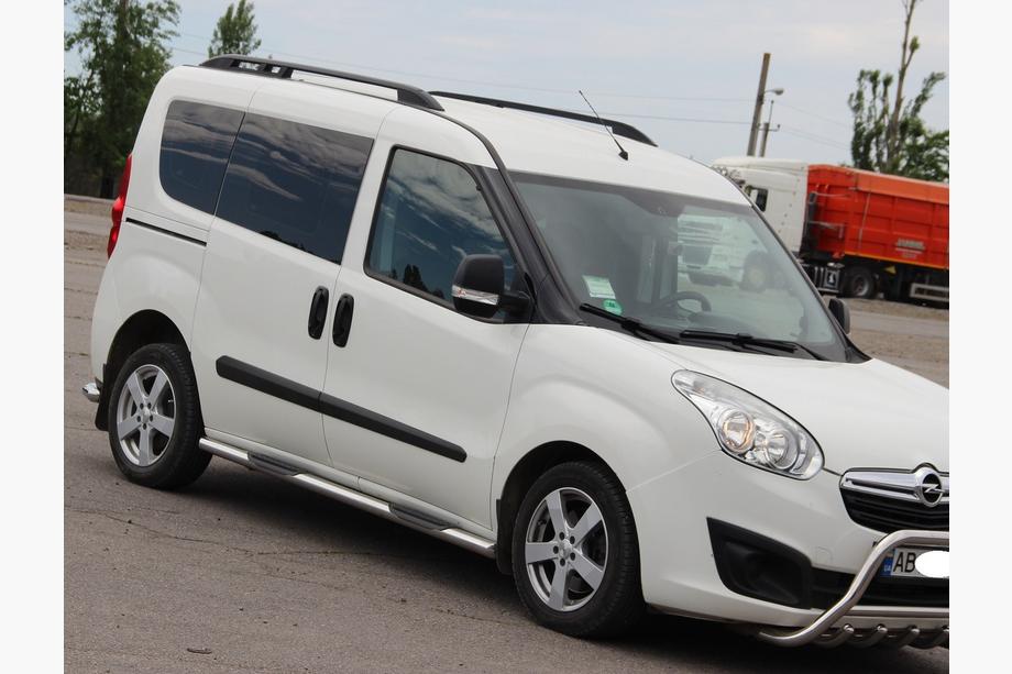 Opel Combo 2012-2018 гг. Боковые трубы (2 шт., нержавейка) 70 мм, длинная база Фото 3