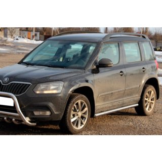 Боковые трубы (2 шт., нержавейка) Skoda Yeti 2009-2017 гг. фото 2