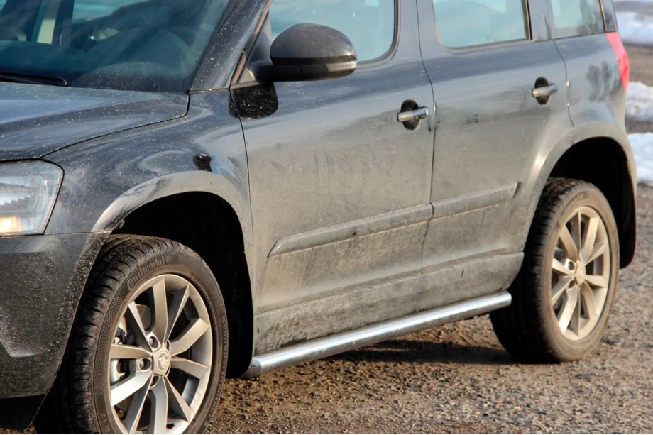 Skoda Yeti 2009-2017 гг. Боковые трубы (2 шт., нержавейка) Image