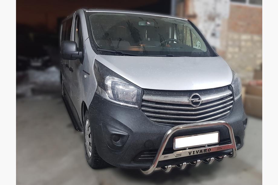Opel Vivaro 2015-2019 гг. Кенгурятник WT003-4 (нержавейка) Фото 3
