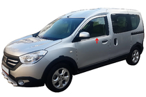Dacia Dokker 2013-2022 гг. Окантовка окон (2 шт., нержавейка) фото 1