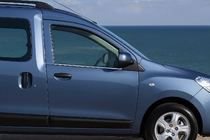 Dacia Dokker 2013-2022 гг. Окантовка окон (2 шт., нержавейка) фото 2