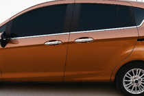 Ford B-Max 2012-2017 гг. Хромированные Накладки на Ручки (4 шт., Нержавейка) фото 1