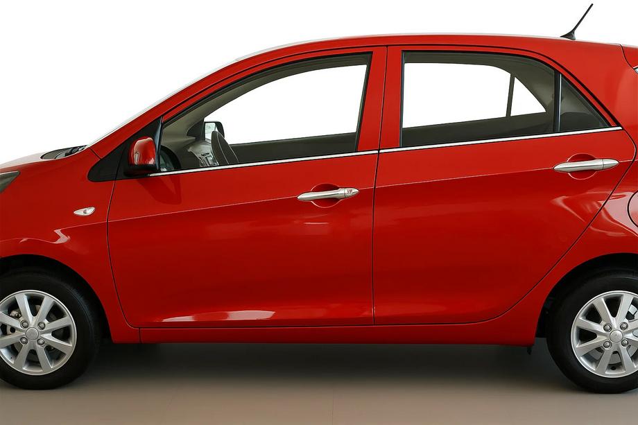 Kia Picanto 2011-2016 гг. Окантовка окон нержавейка (4 шт) Image