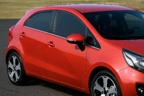 Kia Rio 2012-2017 гг. Окантовка окон нержавейка фото 1