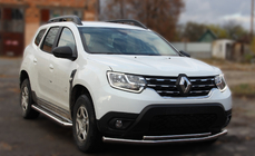 Dacia Duster 2008-2018 гг. Передняя защита ST014 (нержавейка) фото 3