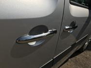 Mercedes Citan 2013-2021 гг. Накладки на дверные ручки из нержавеющей стали 3 шт, OmsaLine - Итальянская Нержавейка фото 3