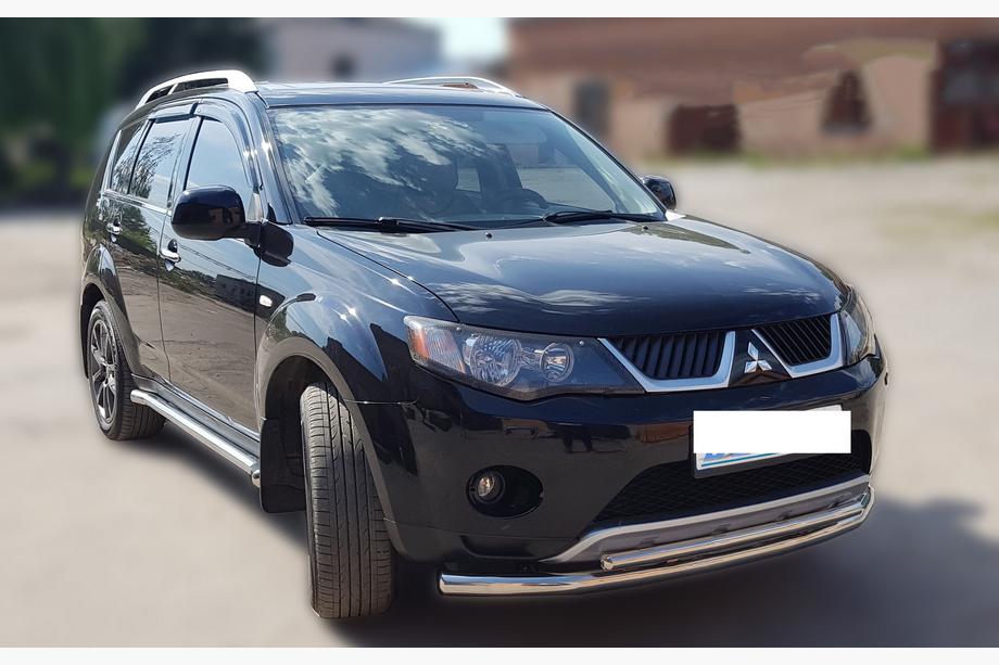 Mitsubishi Outlander 2006-2012 гг. Передняя защита ST014 (нержавейка) Фото 3