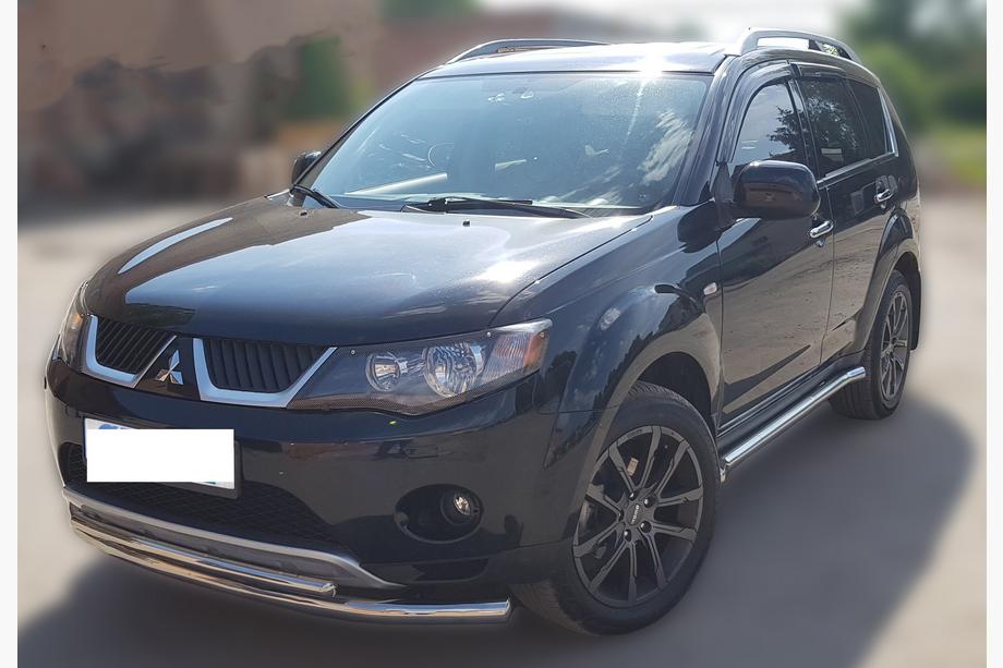 Mitsubishi Outlander 2006-2012 гг. Передняя защита ST014 (нержавейка) Фото 2