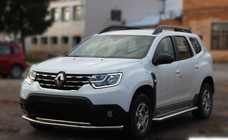 Renault Duster 2008–2017 гг. Передняя защита ST014 (нержавейка) фото 3