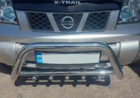 Nissan X-trail T30 2002-2007 гг. Кенгурятник QT006 (нерж. сталь) фото 1