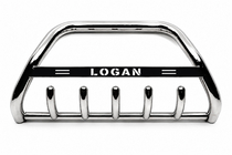 Dacia Logan MCV 2013-2020 гг. Кенгурятник WT004 Нержавейка фото 1