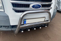 Ford Transit 2000–2014 гг. Кенгурятник WT004 Нержавейка фото 2