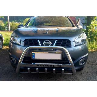 Кенгурятник WT004 Нержавейка Nissan Qashqai 2007-2010 гг. фото 1