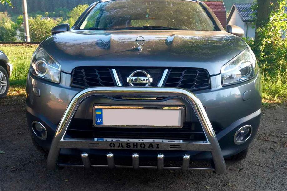 Nissan Qashqai 2010-2014 гг. Кенгурятник WT004 Нержавейка Image