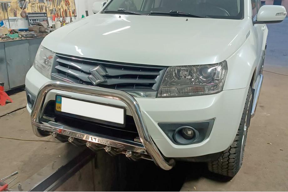 Suzuki Grand Vitara 2005-2017 гг. Кенгурятник WT004 Нержавейка Фото 7