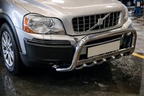 Volvo XC90 2002-2014 гг. Кенгурятник WT004 Нержавейка фото 5