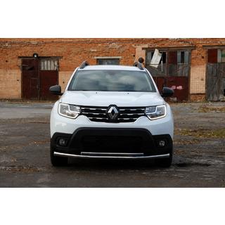 Передняя защита F3-10 (нержавейка) Dacia Duster 2018-2024 гг. фото 2