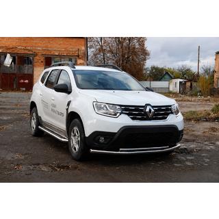 Передняя защита F3-10 (нержавейка) Dacia Duster 2018-2024 гг. фото 3
