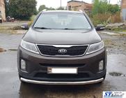 Kia Sorento II XM 2009-2014 гг. Передняя защита ST008 (2013-2015, Нержавейка) фото 3