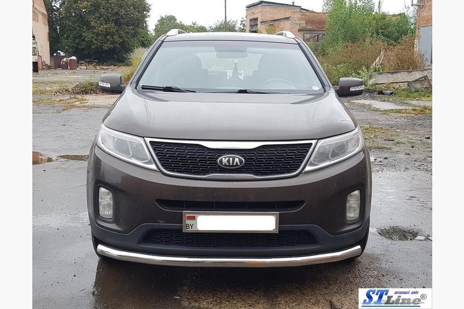 Kia Sorento II XM 2009-2014 гг. Передняя защита ST008 (2013-2015, Нержавейка) Фото 3
