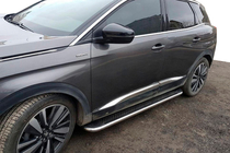 Opel Mokka 2012-2021 гг. Боковые Подножки Maydos V2 (2 шт, Алюминий и Нержавейка) фото 1