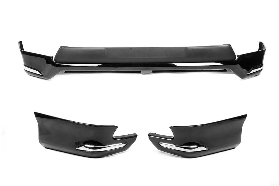 Toyota Land Cruiser Prado 150 2009-2023 гг. Накладки на передний и задний бампер Jaos (2014-2017) Черный Фото 2