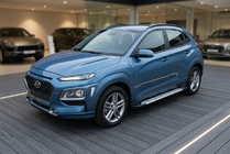 Hyundai Kona 2017-2023 гг. Боковые пороги Allmond Grey (2 шт., алюминий) фото 1