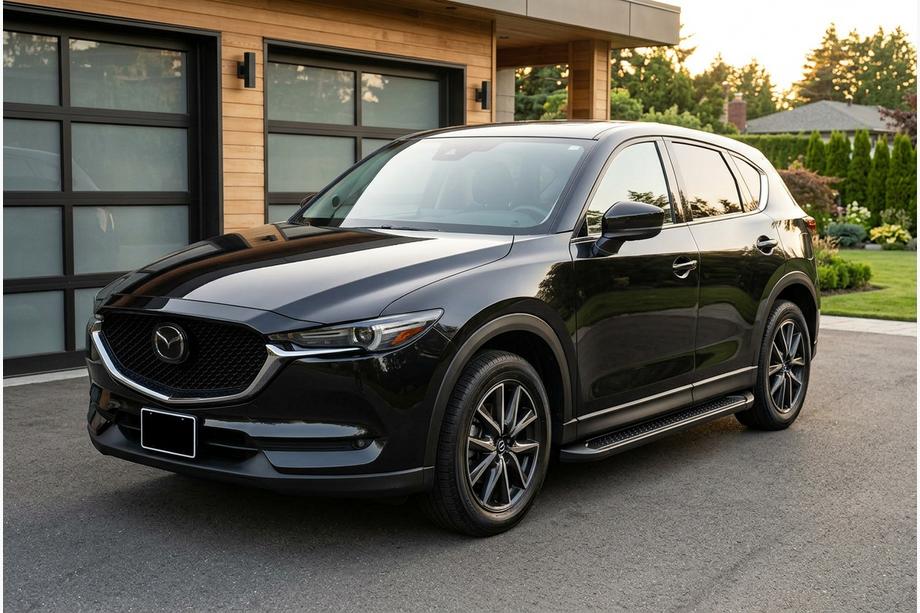 Mazda CX-5 2017–2025 гг. Боковые Подножки Allmond Black (2 шт., Алюминий) Фото 1