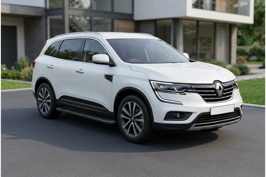 Renault Koleos 2016-2024 гг. Боковые Подножки Allmond Black (2 шт., Алюминий) Image