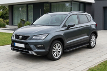 Seat Ateca 2016- гг. Боковые Подножки Allmond Black (2 шт., Алюминий) фото 1