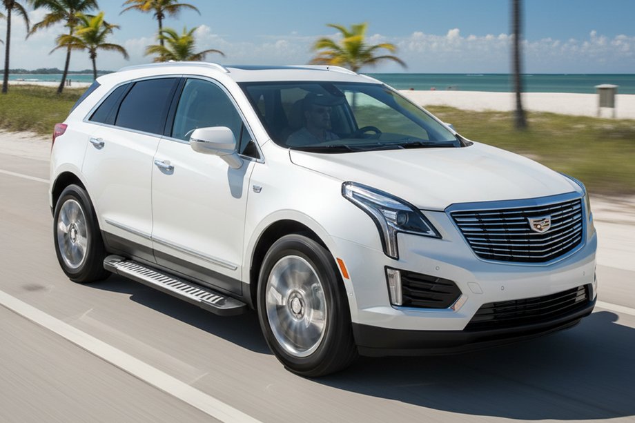 Cadillac XT5 2016- гг. Боковые Подножки Line (2 шт., Алюминий) Image