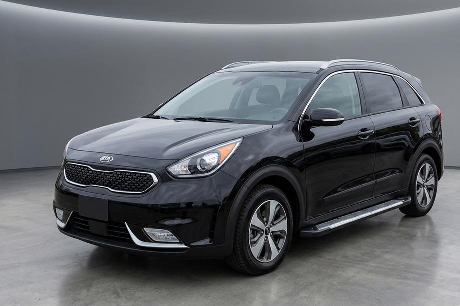 Kia Niro 2016–2021 гг. Боковые Подножки Line (2 шт., Алюминий) Image