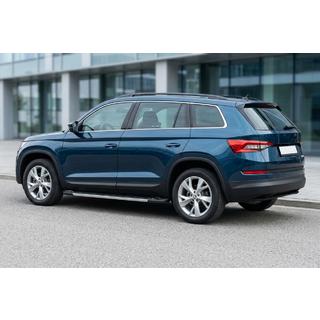 Боковые пороги RedLine V1 (2 шт., алюминий) Skoda Kodiaq 2016-2023 гг. фото 1