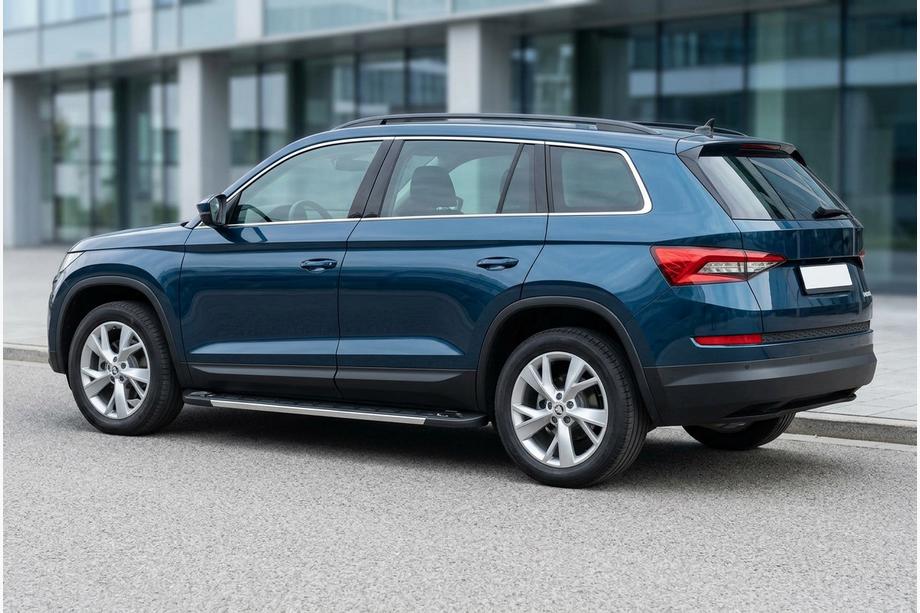 Skoda Kodiaq 2016-2023 гг. Боковые пороги RedLine V1 (2 шт., алюминий) Фото 1