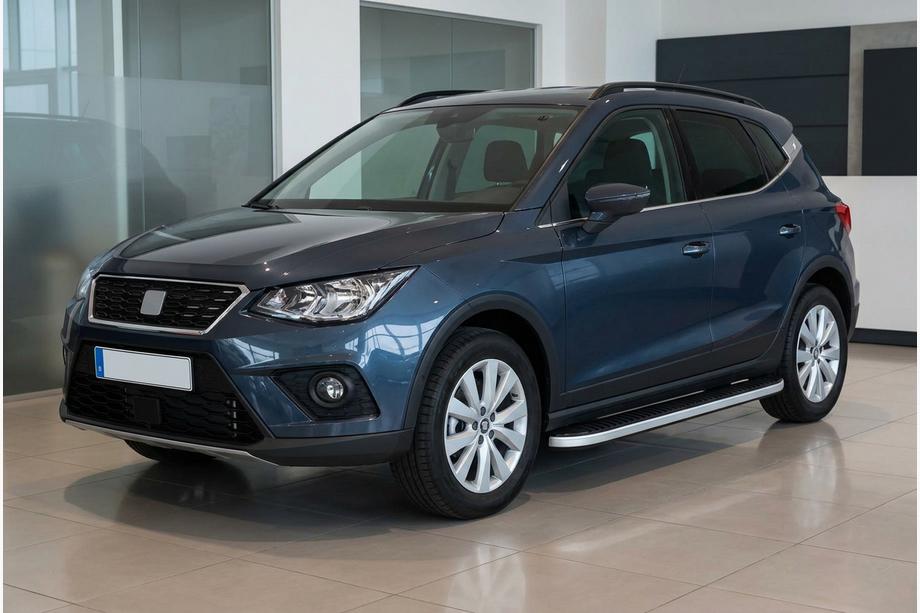 Seat Arona 2017- гг. Боковые Подножки Tayga Grey (2 шт., Алюминий) Фото 1