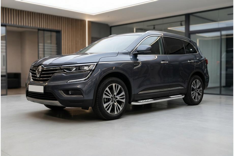 Renault Koleos 2016-2024 гг. Боковые Подножки Tayga V2 (2 шт., Алюминий) Image