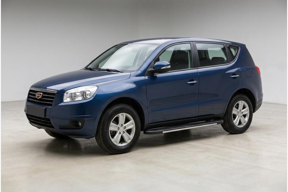 Geely Emgrand X7 2011- гг. Боковые Подножки Bosphore Grey (2 шт., Алюминий) Фото 1