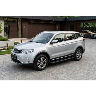 Боковые Подножки Bosphore Black (2 шт., Алюминий) Geely Emgrand X7 2011- гг. фото 1