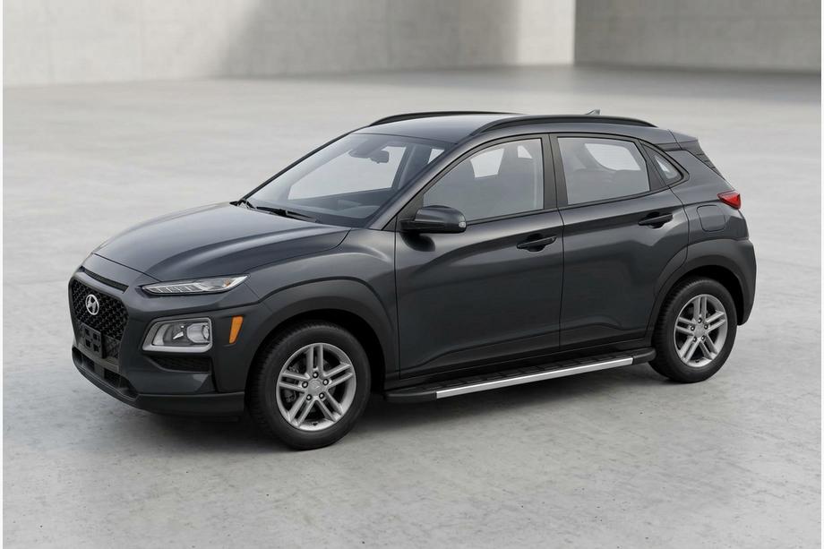 Hyundai Kona 2017-2023 гг. Боковые Подножки Duru (2 шт., Алюминий) Image