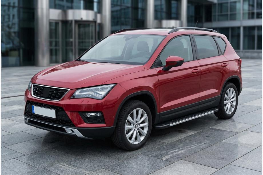 Seat Ateca 2016- гг. Боковые Подножки Duru (2 шт., Алюминий) Image